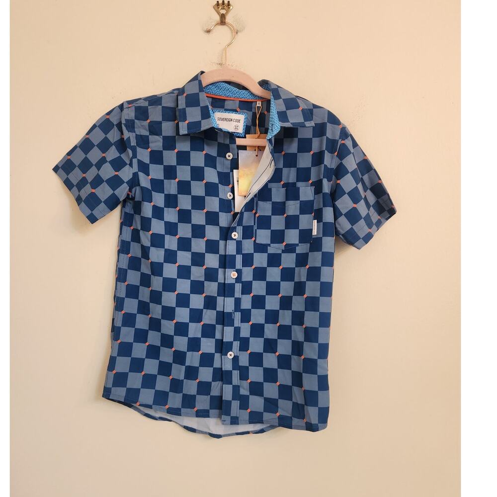 NWT Sovereign Code Boys Button Up Shirt Vacation Summer Surfer 10